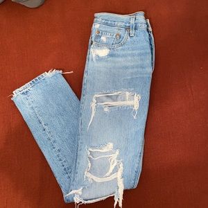 Purchased but never worn. Lost some weight and are just too big.